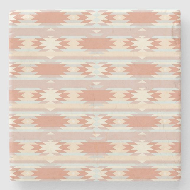 Geometriskt mönster i aztec stil 3 underlägg sten (Framsidan)