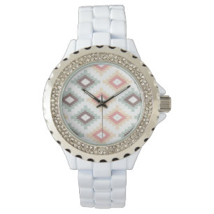 Geometriskt mönster i aztec stil armbandsur
