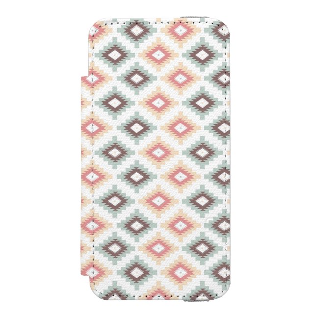 Geometriskt mönster i aztec stil incipio iPhone wallet skal (Folio Framsidan)