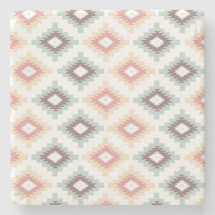 Geometriskt mönster i aztec stil stenunderlägg