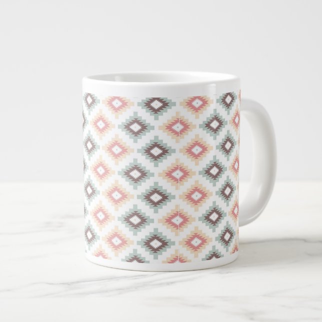 Geometriskt mönster i aztekisk stil jumbo mugg (Framsida höger)
