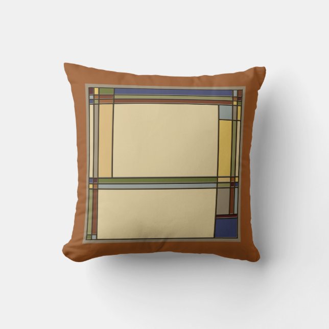 Geometriskt Mönster i Fall Kudde (Framsida)