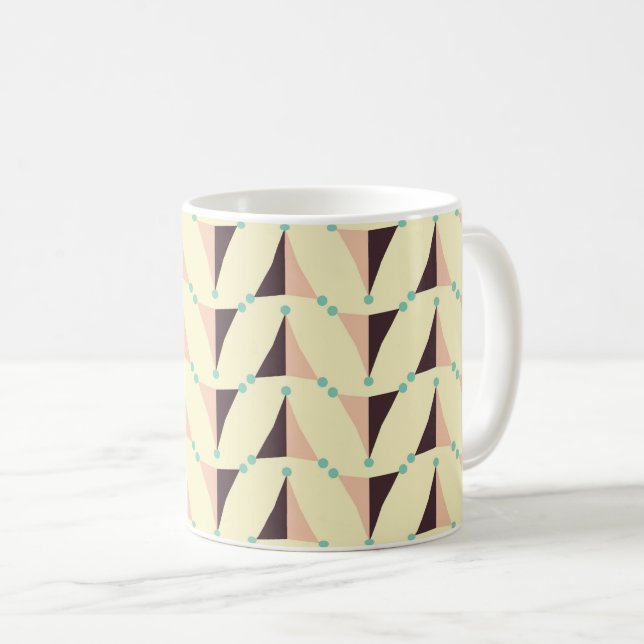 Geometriskt mönster i retro-stil kaffemugg (Framsida höger)
