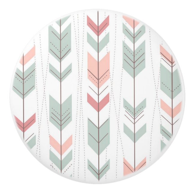 Geometriskt mönster i retro stil knopp (Framsidan)