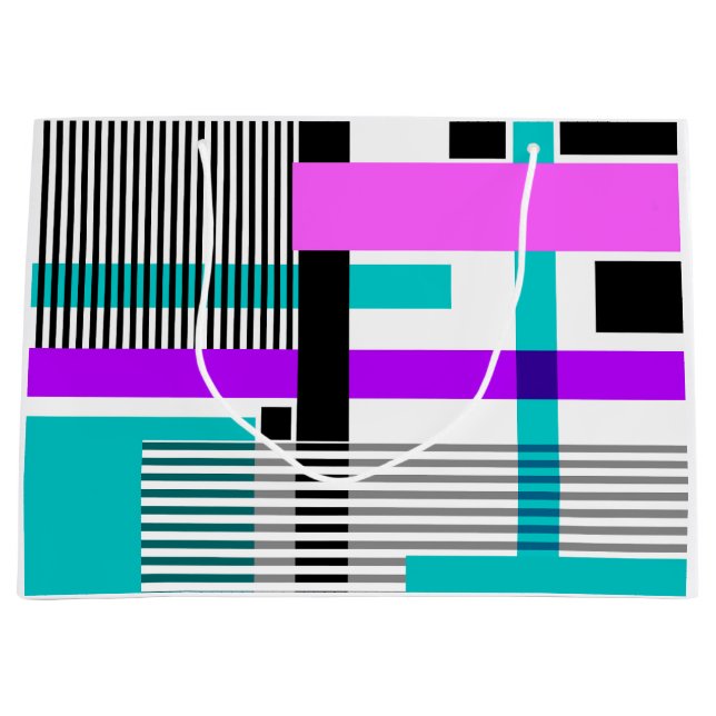 geometriskt mönster i stripe och neon färg (Framsidan)