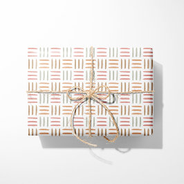 Geometriskt Mönster Inpackningspapper Rosa Boho Li Presentpapper