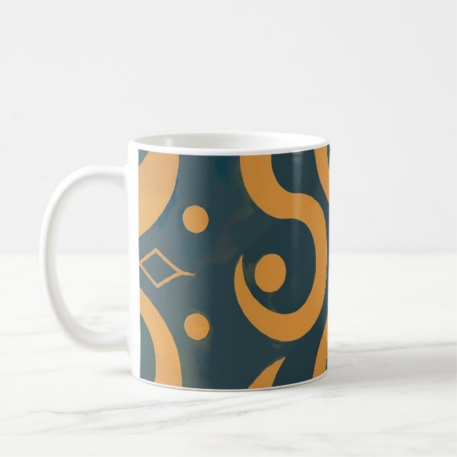 Geometriskt mönster kaffemugg (Vänster)