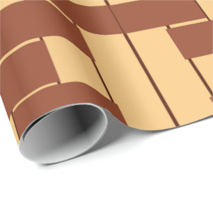 Geometriskt mönster med alternerande bruna presentpapper