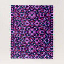 Geometriskt mönster med lila stympad tri-hexago