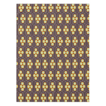 Geometriskt mönster med orange och blå hexagoner