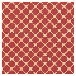 Geometriskt Mönster Med Röda Cirklar Tyg