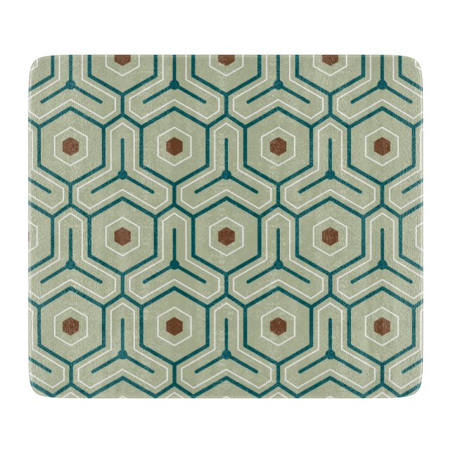 Geometriskt mönster med sammankopplade hexagoner (Framsidan)