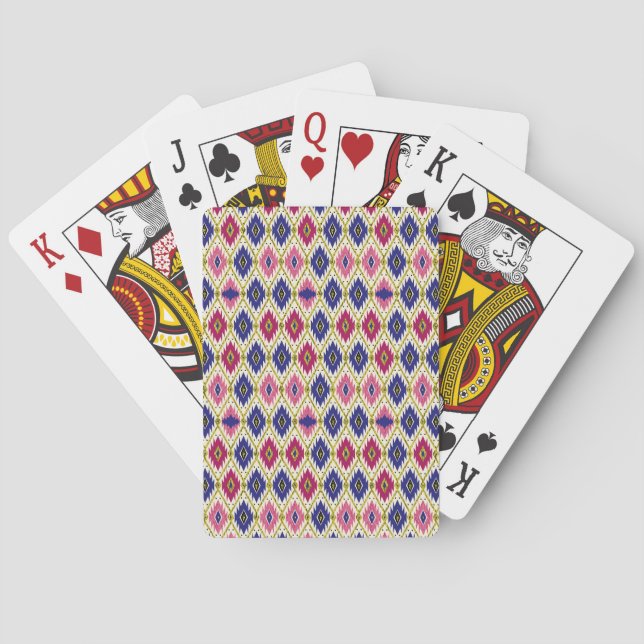 Geometriskt Mönster: Traditional Textile Illustra Casinokort (Baksidan)