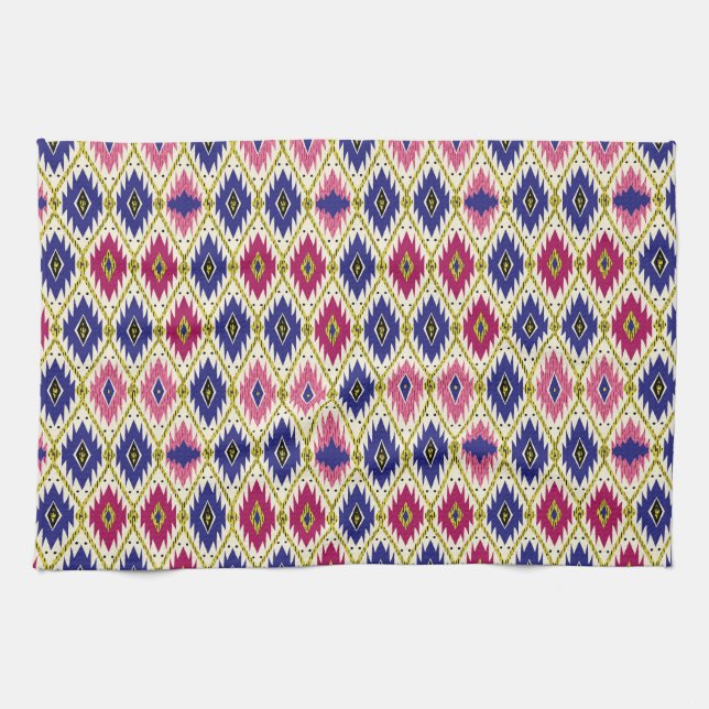Geometriskt Mönster: Traditional Textile Illustra Kökshandduk (Horisontell)