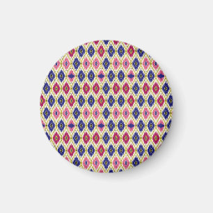 Geometriskt Mönster: Traditional Textile Illustra Magnet