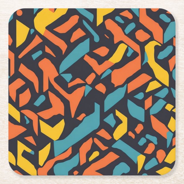 Geometriskt mönster underlägg papper kvadrat (Framsidan)