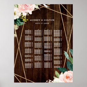 Geometriskt monteringsschema för ALFABETISK bestäl Poster
