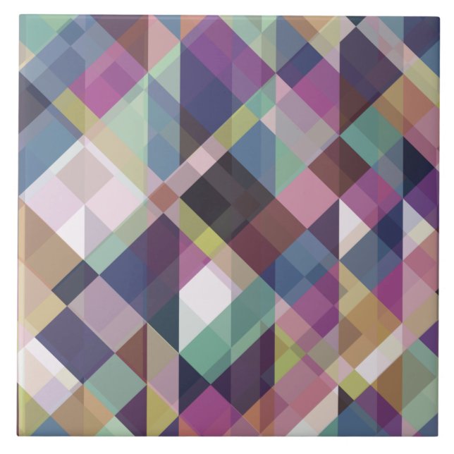 geometriskt mörka nyanser mönster kakel (Framsidan)