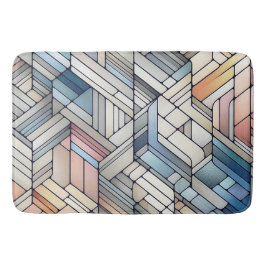 Geometriskt mosaikmönster badrumsmatta