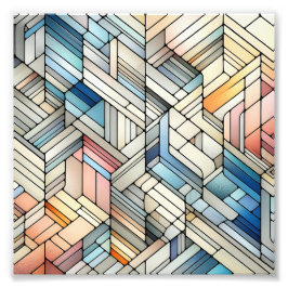 Geometriskt mosaikmönster fototryck