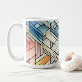Geometriskt mosaikmönster kaffemugg