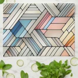 Geometriskt mosaikmönster kökshandduk