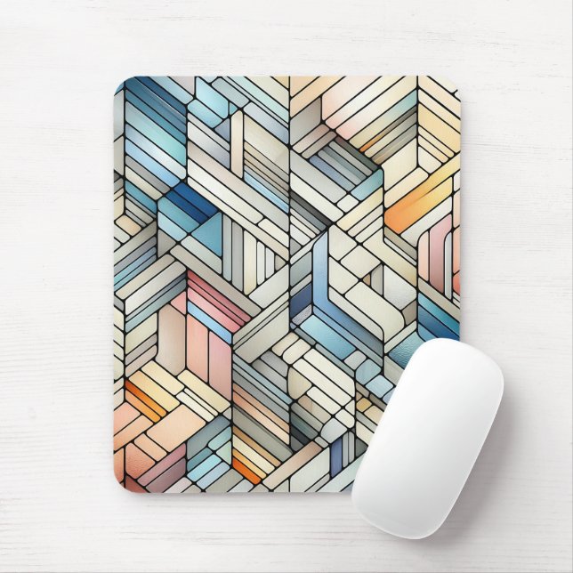 Geometriskt mosaikmönster musmatta (Med mus)