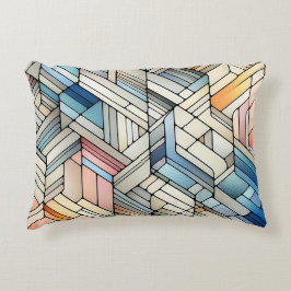 Geometriskt mosaikmönster prydnadskudde