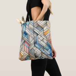 Geometriskt mosaikmönster tygkasse