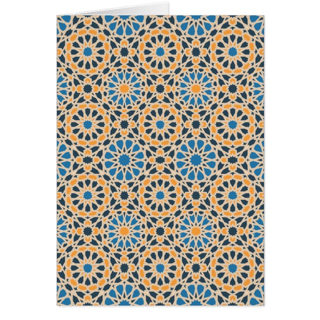 Geometriskt mosaiskt mönster hälsningskort (Framsidan)