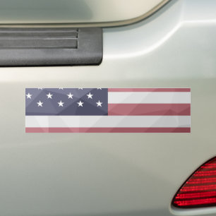 Geometriskt nät för Rött vitt blått USA flagga Bildekal