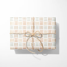Geometriskt omslagspapper Neutral Boho Linjer