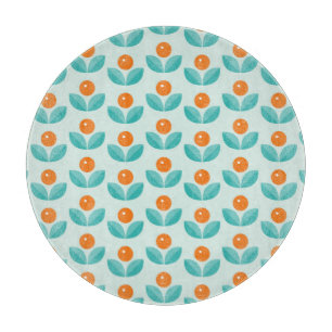 Geometriskt orange mönster för skandinavisk stil