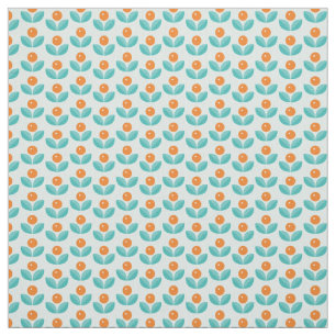 Geometriskt orange mönster för skandinavisk stil tyg