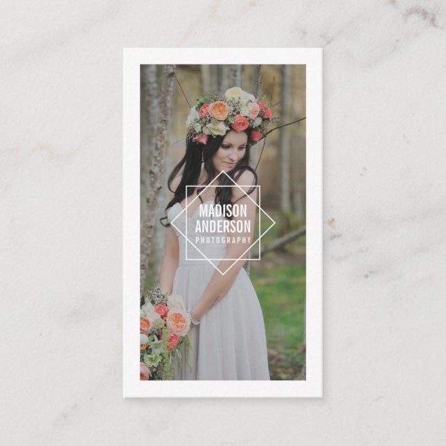 Geometriskt överdra | fotografivisitkortar visitkort (Framsida)