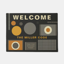 Geometriskt pussel med anpassade-familjen namn