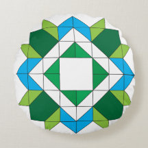 Geometriskt Quilt Star Mosaik Mönster Blå Grön Rou