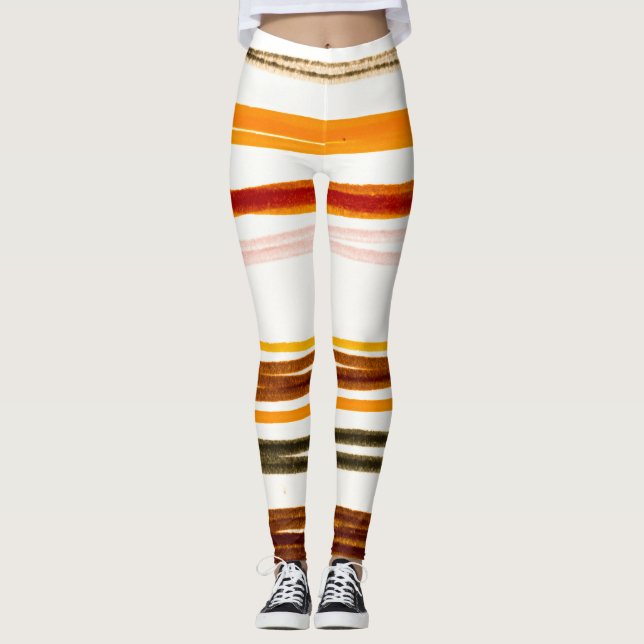 Geometriskt rand, illustration av orangens vattenf leggings (Framsida)