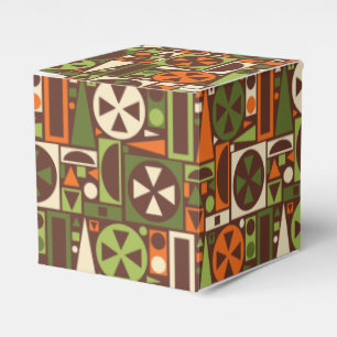 Geometriskt Retro 50-talMitt--Århundrade modern Presentaskar