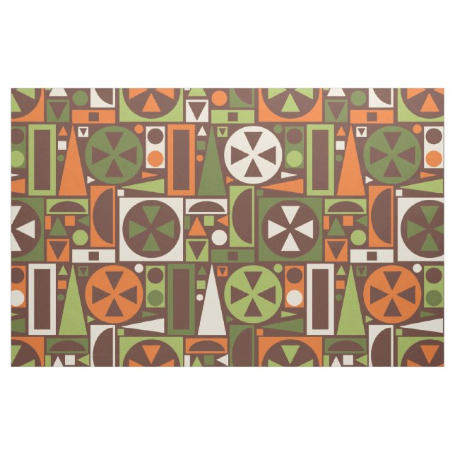 Geometriskt Retro 50-talMitt--Århundrade modern Tyg (Fat Quarter)