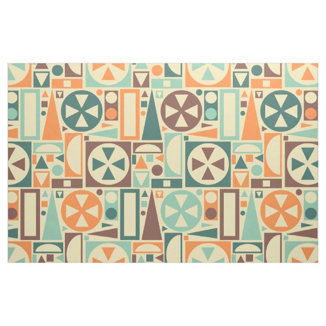 Geometriskt Retro 50-talMitt--Århundrade modern Tyg (Fat Quarter)