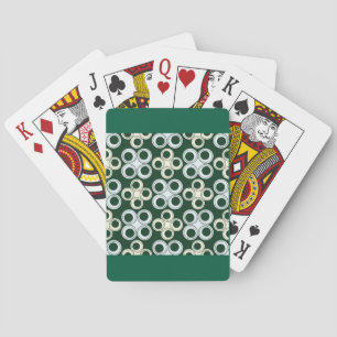 Geometriskt Retro Cirklar Mönster Casinokort
