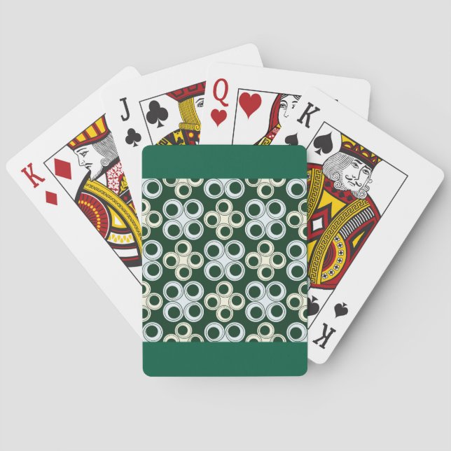 Geometriskt Retro Cirklar Mönster Casinokort (Baksidan)