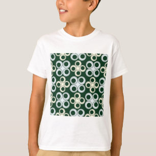 Geometriskt Retro Cirklar Mönster T Shirt