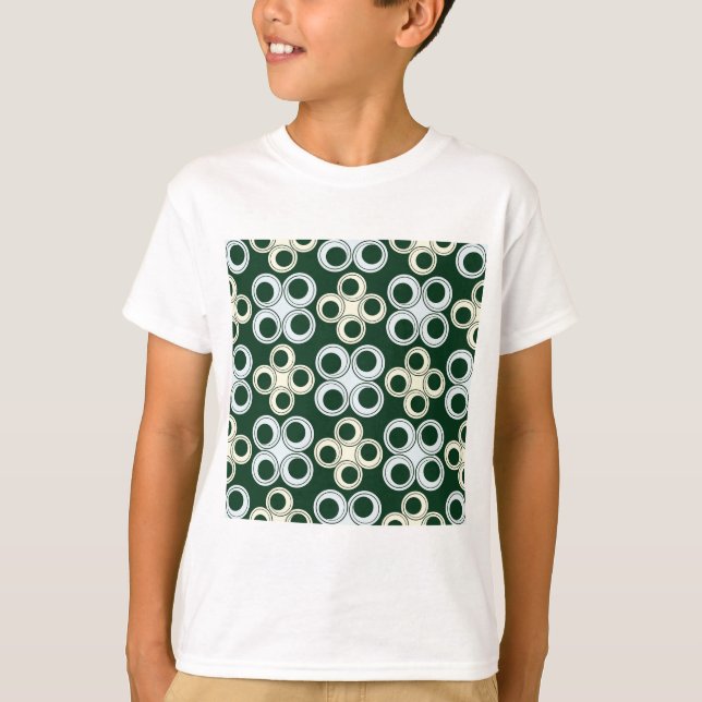 Geometriskt Retro Cirklar Mönster T Shirt (Framsida)