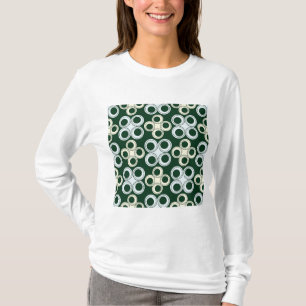 Geometriskt Retro Cirklar Mönster T Shirt