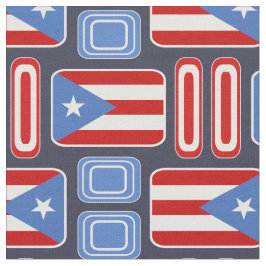 Geometriskt: Retro: Puerto Rican: Flagga Tyg