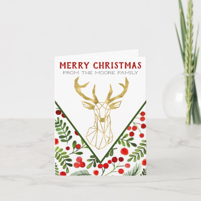 Geometriskt rindekort - tomt helgkort (Framsida)