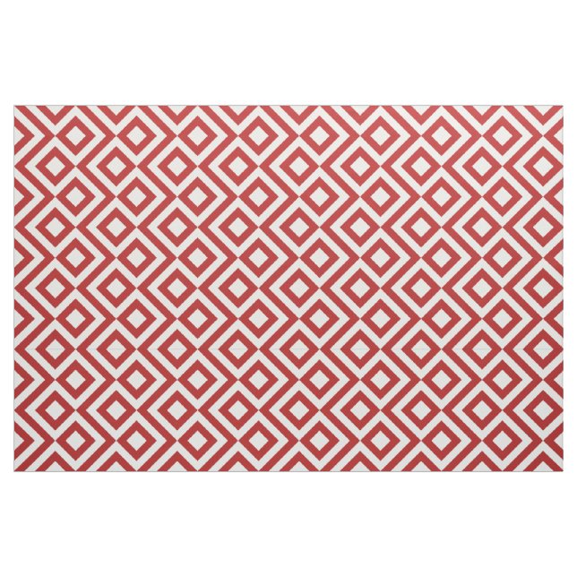 Geometriskt röd och för vitslingringarmönster tyg (Fat Quarter)