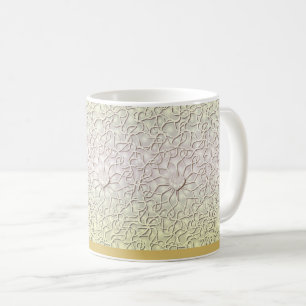 Geometriskt Roséguld KÄRLEK Hjärtmönster Kaffemugg